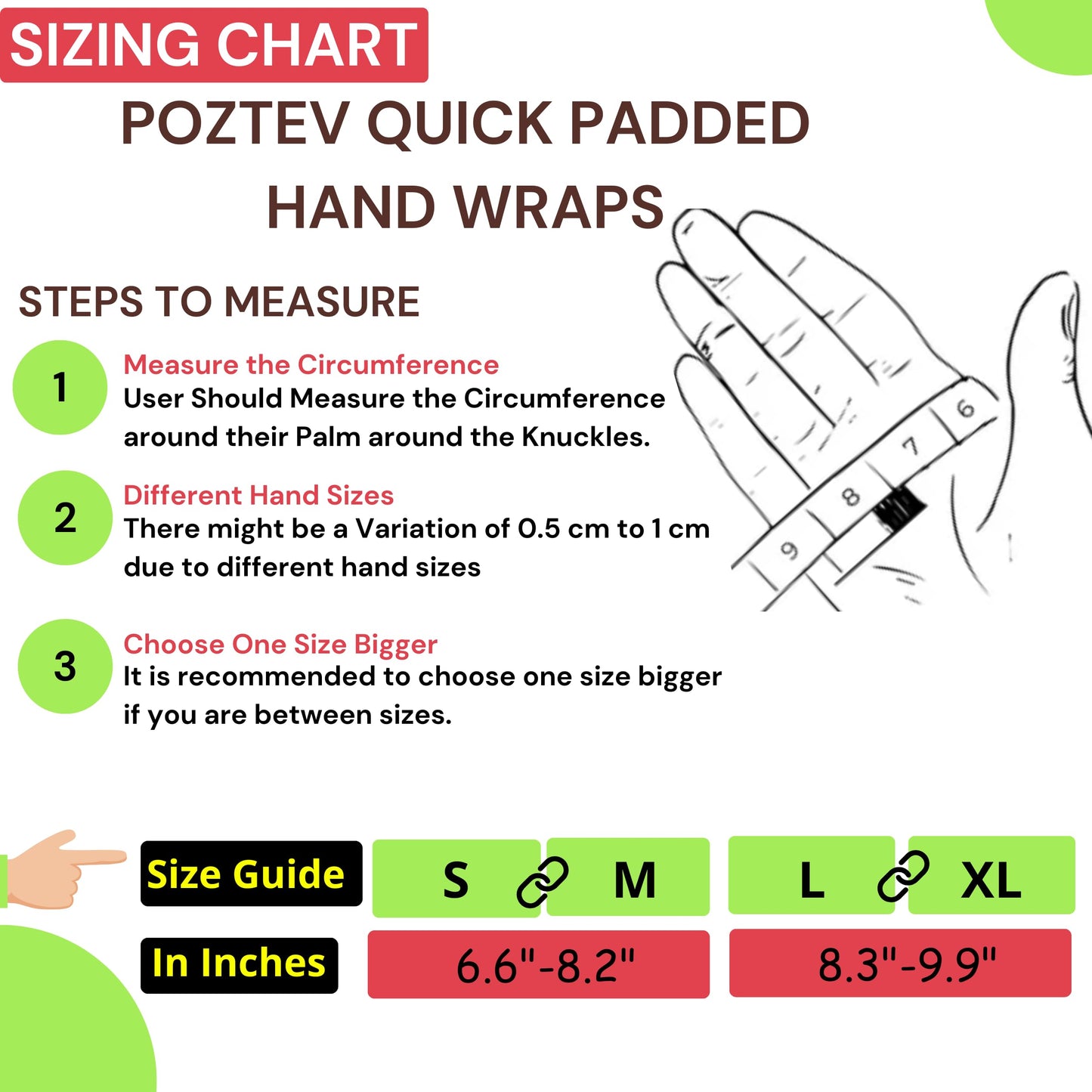 POZTEV Boxing Hand Wraps for Men & Women - Boxing Quick Wraps Inner Gloves Kickboxing Handwraps for Boxing Gloves Gear Knuckle Support Elastic Wrist Straps for Training MMA Shadowboxing Muay Thai