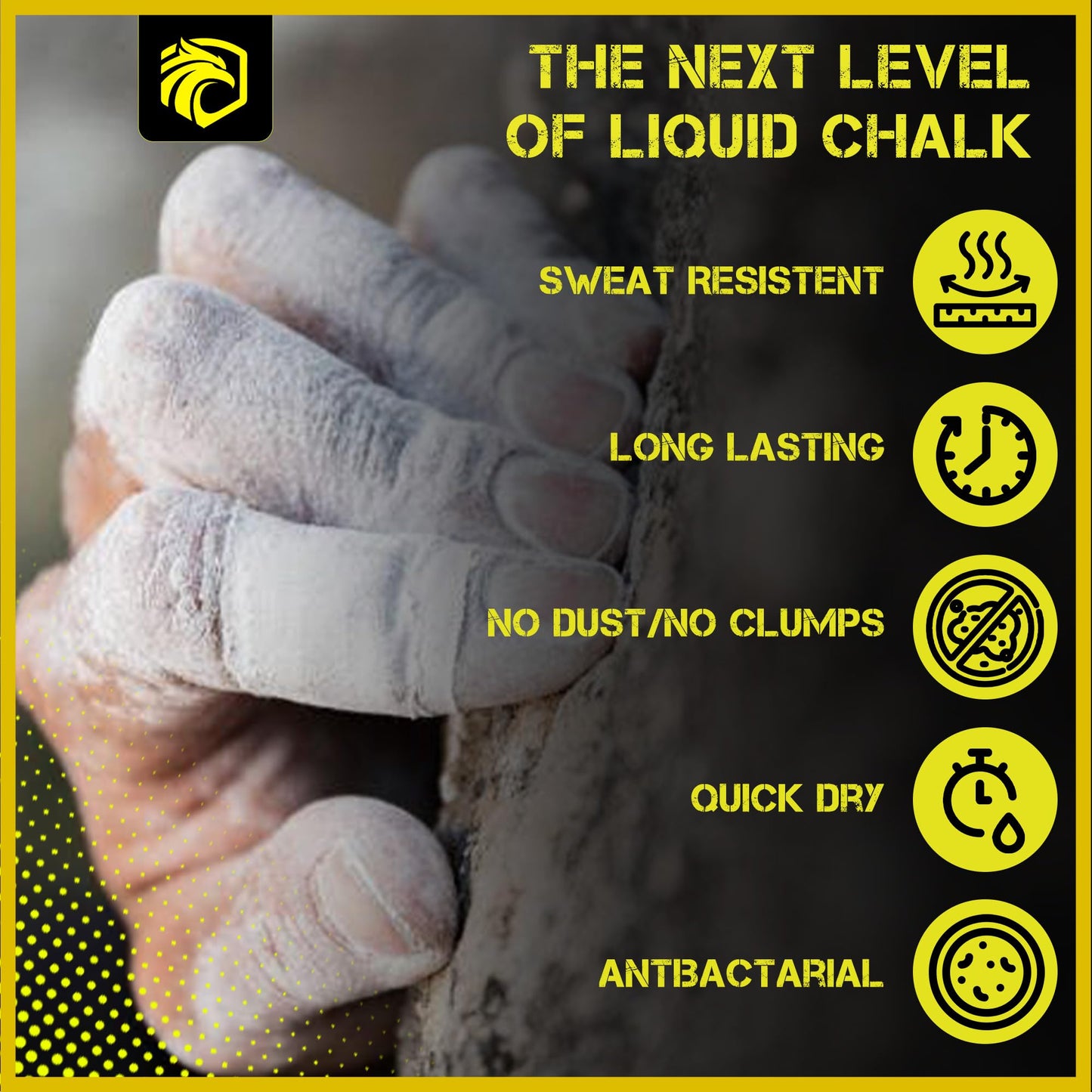 EAGLES Pro Grade Gym Liquid Chalk 50, 120 or 280ml Mess-Free Chalk for Weightlifting, Gymnastics Rock Climbing, Pole Grip, Sports Dries in Seconds - Sweat-Resistant and Long Lasting (50ml)
