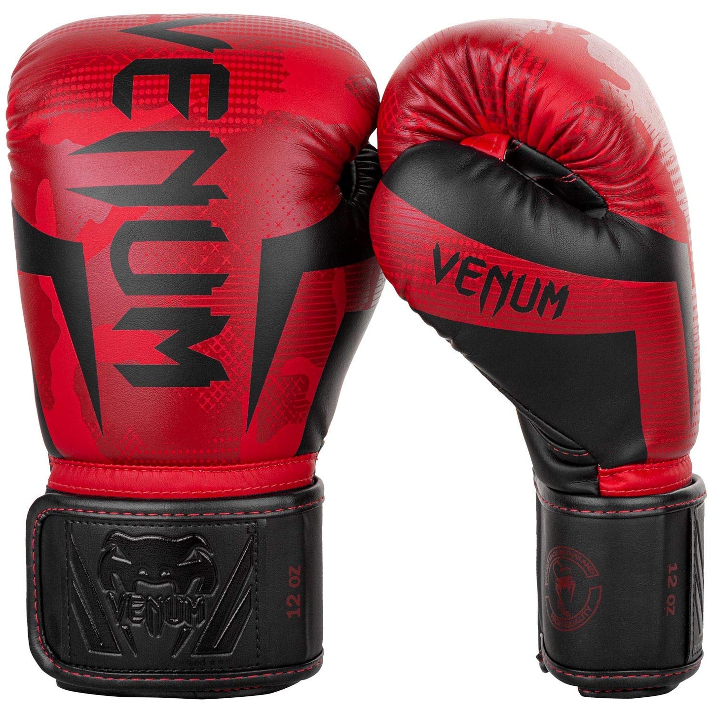 Venum Unisex Adult Elite Boxing Gloves, Red Camo, 12 Oz US