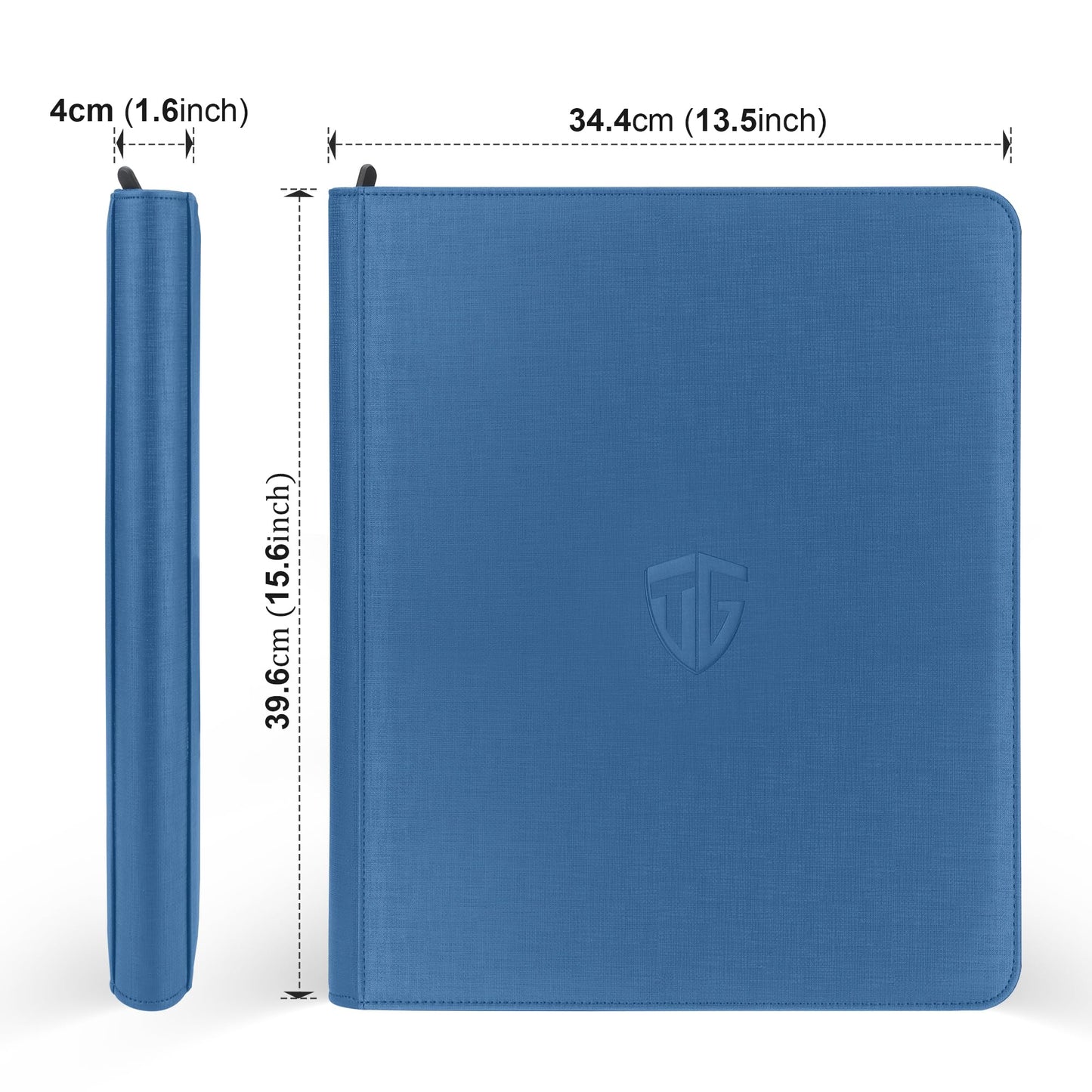 TCGUARD Toploader Binder,Holds 216 Toploaders,9 Pocket Top Loader Binder with Sleeves for 3"x4" Rigid Toploaders Hard Cases,Top loader Binders for TCG, MTG Card Binder, Trading Cards Binder(Blue)