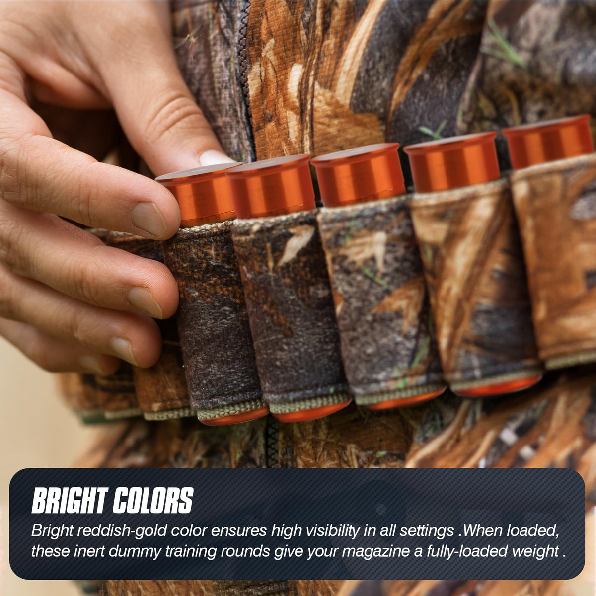GUGULUZA 4-Pack Aluminum Snap Caps, 12 Gauge / 20 GA Shotgun Dummy Rounds for Dry Fire Training — Reusable, with High-Visibility Orange Coating for Safe Loading Practice, 20 GA