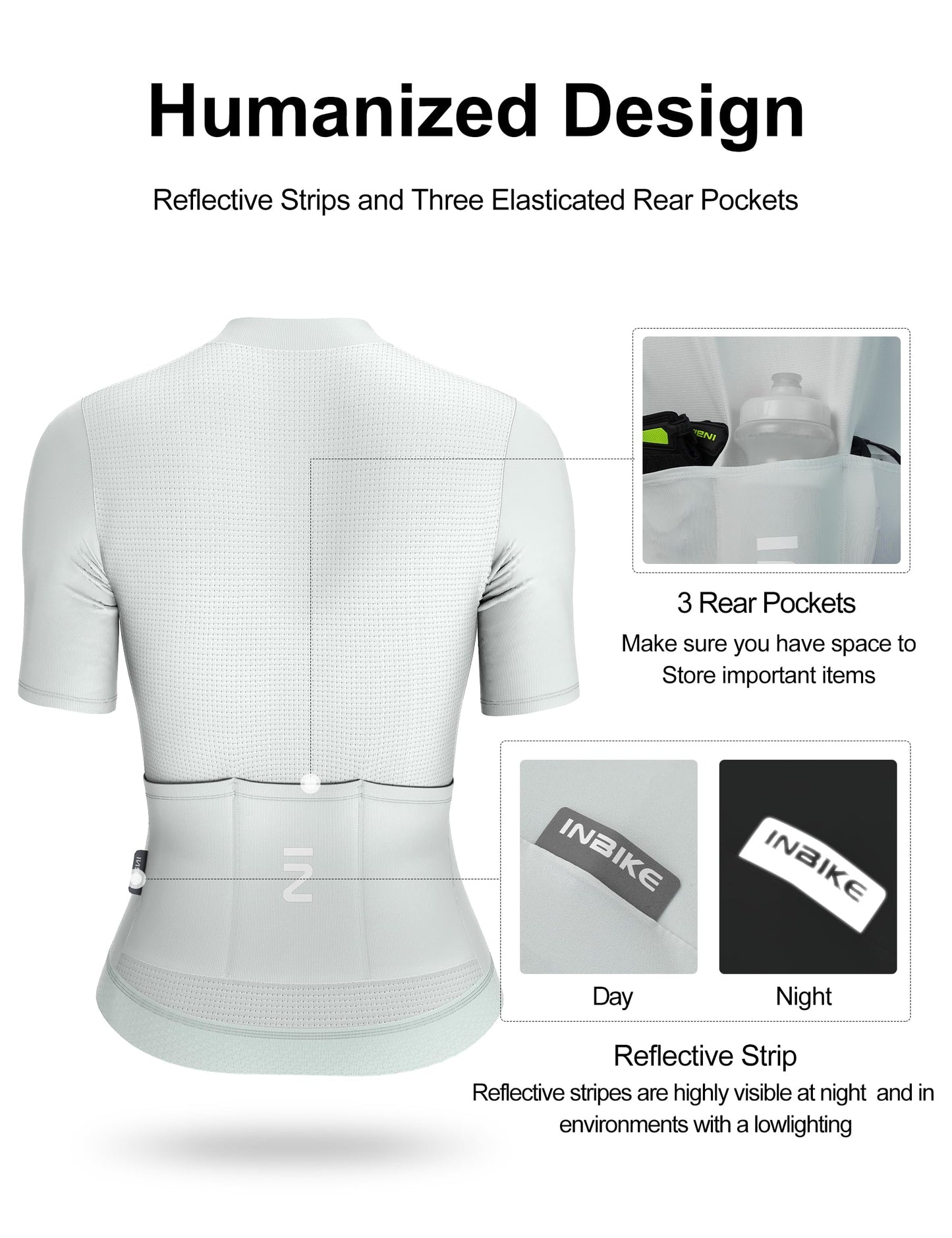 INBIKE Cycling Jersey Women Quick Dry, Breathable Bike Shirts with Pockets, Bicycle Clothing for Road Biking Riding