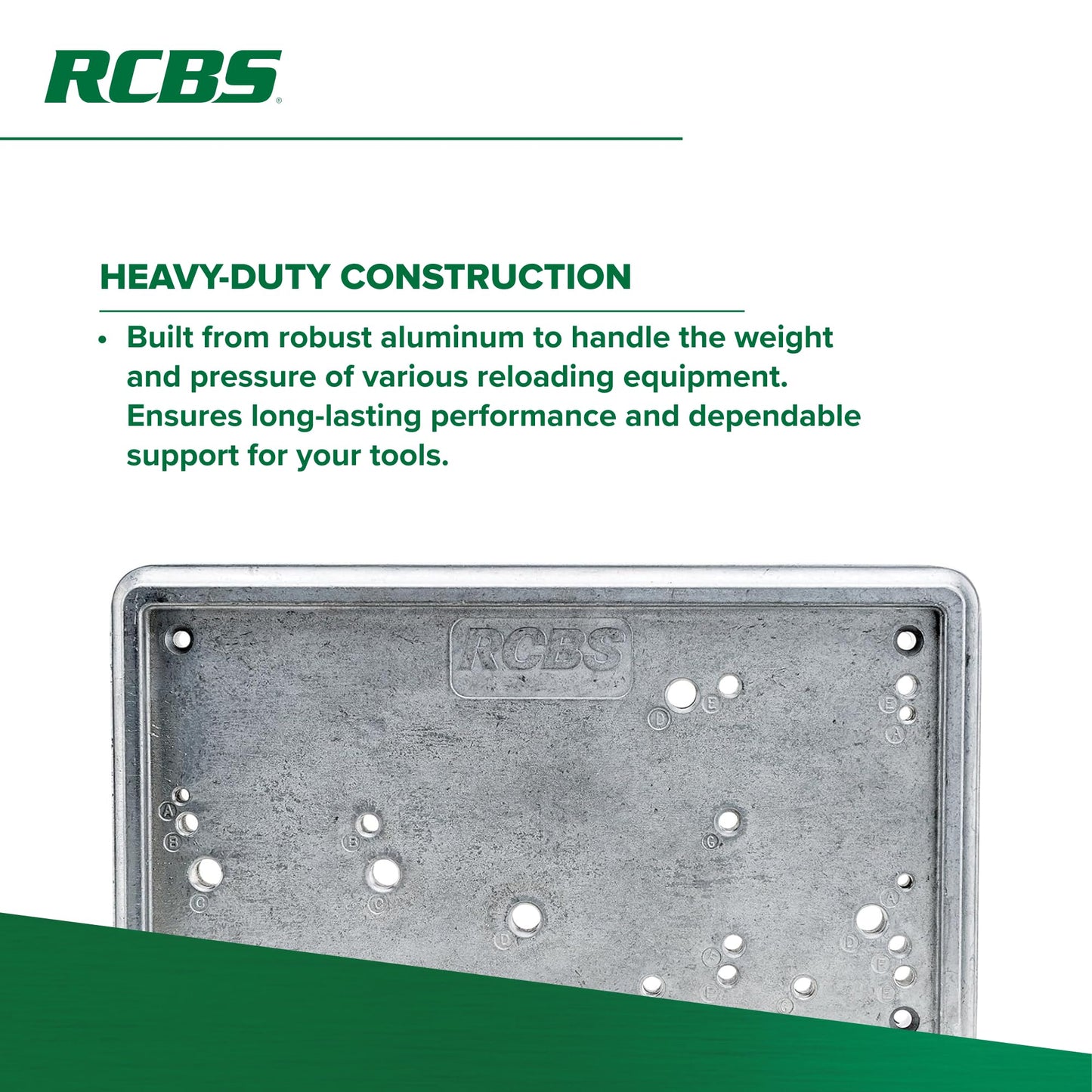 RCBS Accessory Base Plate 3 – Reloading Bench Mount System – Gray