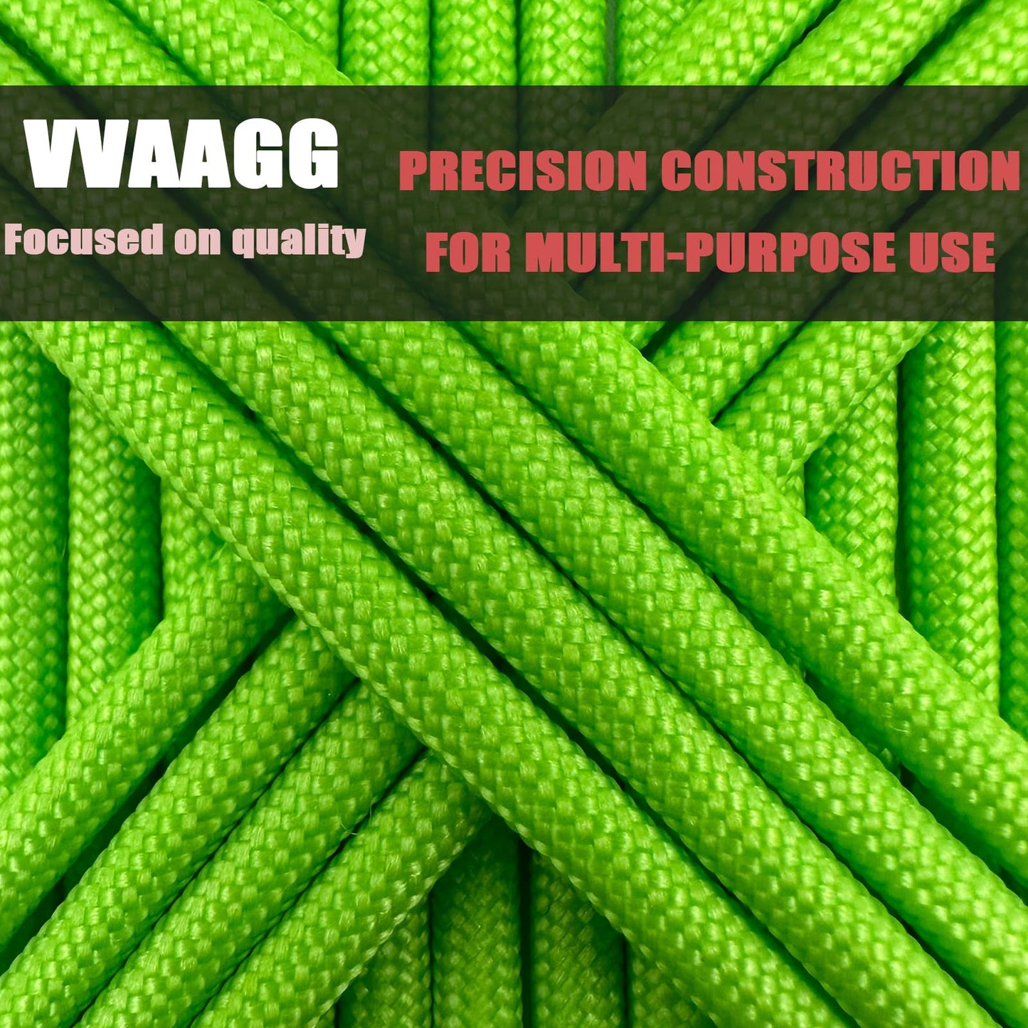 VVAAGG 550 Paracord Rope 100FT, 4mm Thin Tent Rope 550 Parachute Cord, Strong Long Nylon Rope, Outdoor Gear Camping Rope