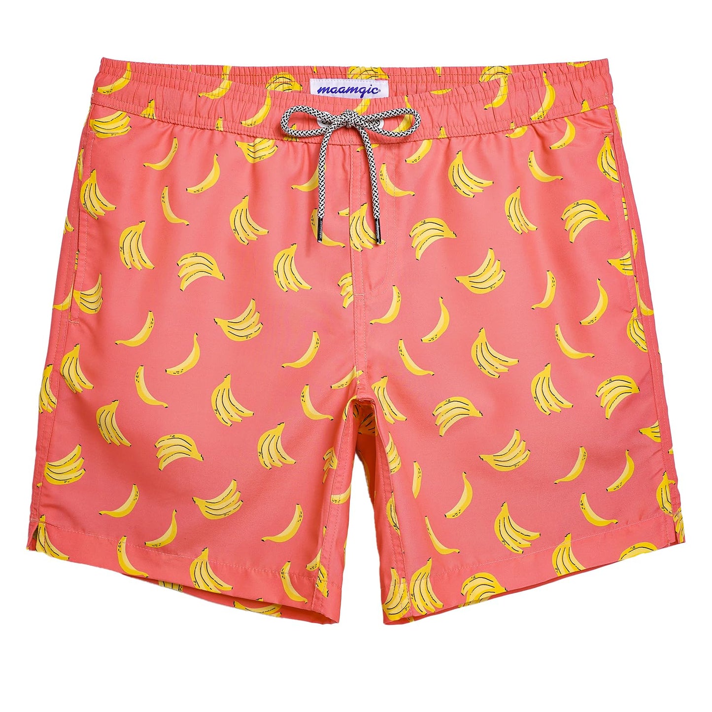 maamgic Mens Swim Trunks Quick Dry Swim Shorts with Mesh Lining Funny Swimwear Bathing Suits 7inch Banana X-Large
