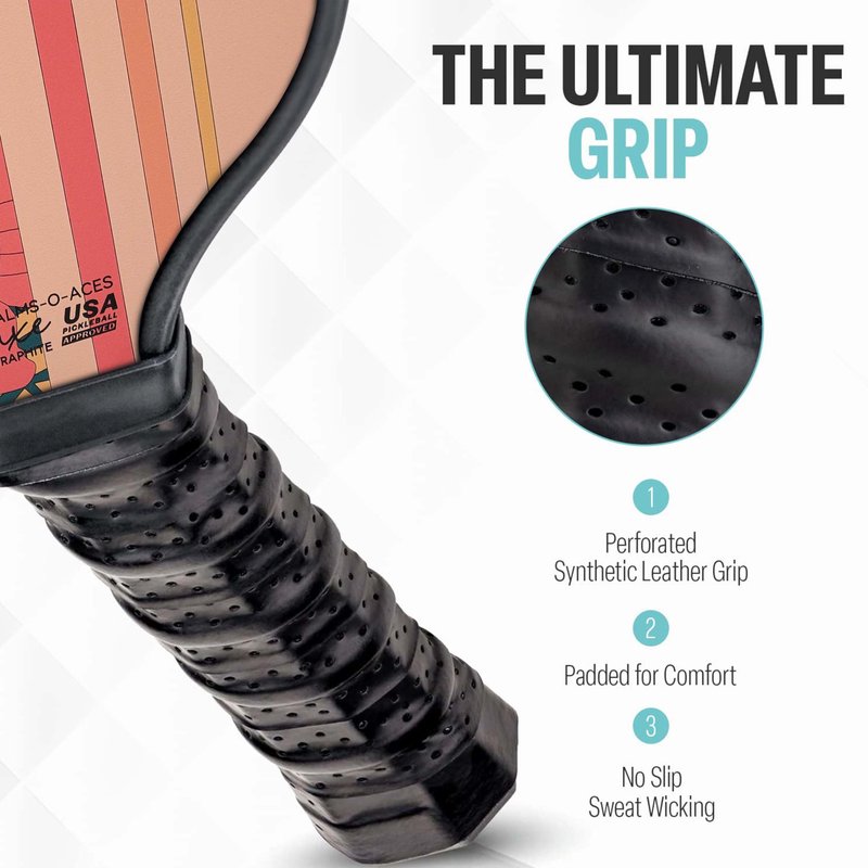 Palms-O-Aces T700 Carbon Fiber Pickleball Paddle – 16mm Honeycomb Core, Textured Face for Spin & Control, Lightweight USAPA Spec Paddle with Comfort Grip & Neoprene Cover