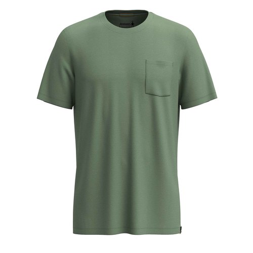 Smartwool Men's Merino Hemp Blend Pocket Tee Fern Green Heather Large