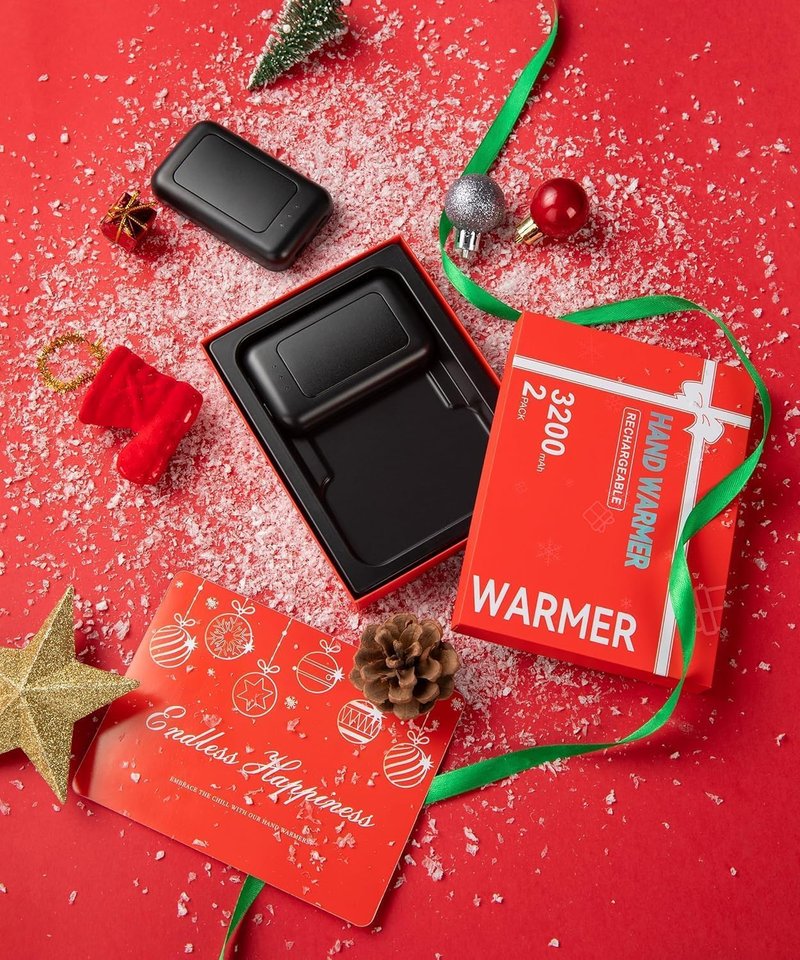AI Hand Warmers Rechargeable, Reusable Portable Electric Hand Warmer, Fast Intelligent Heating in 1 Second, Gifts for Christmas, Outdoor, Golf, Hunting, Camping Accessories Black 4Pack