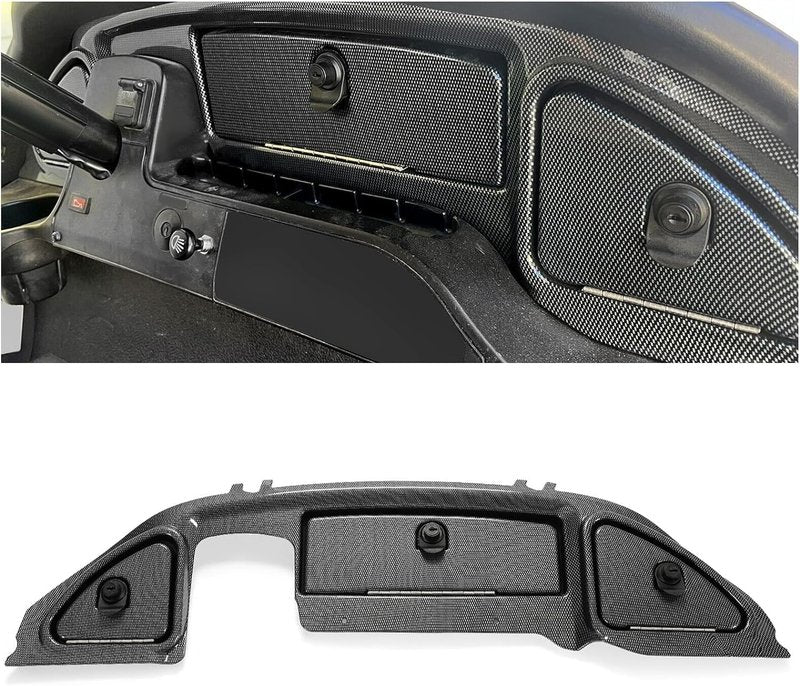 Kojem Dash Cover Compatible with 2008.5-Up Club Car Precedent Tempo Onward Golf Cart Carbon Fiber Three Door Dashboard Cover Dash Cap