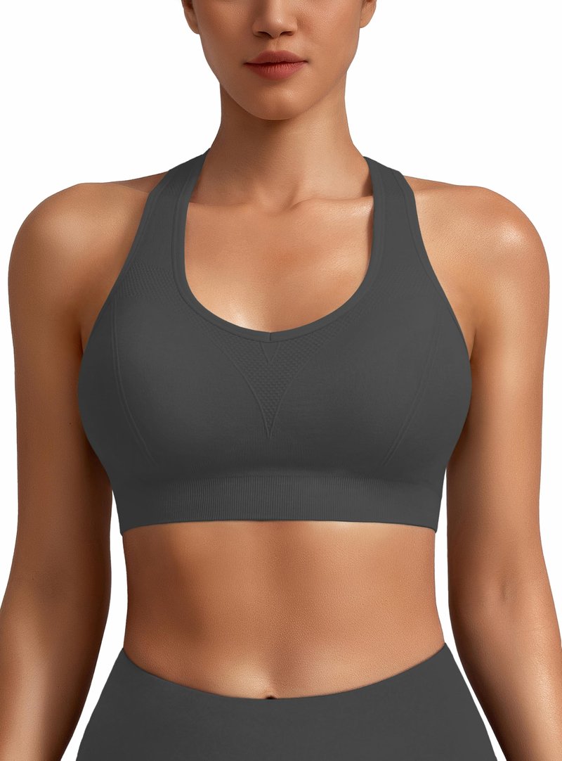 MIRITY Women Racerback Sports Bras - High Impact Workout Gym Activewear Bra Pack of 7
