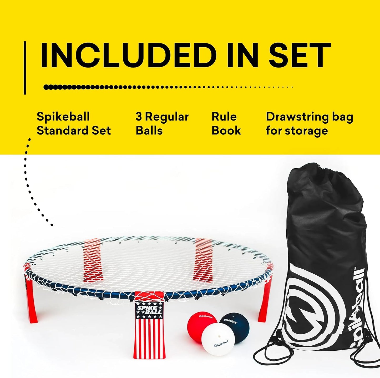 Spikeball Standard 3 Ball Kit - Ultimate Backyard & Beach Game | Indoor/Outdoor Fun