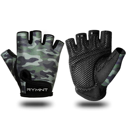 ZEROFIRE Workout Gloves for Women Men - Weight Lifting Gloves with Full Palm Protection & Extra Grip for Women Gym, Weightlifting, Weight Lift, Rowing, Exercise, Sport, Cycling.Camo Green-XLarge