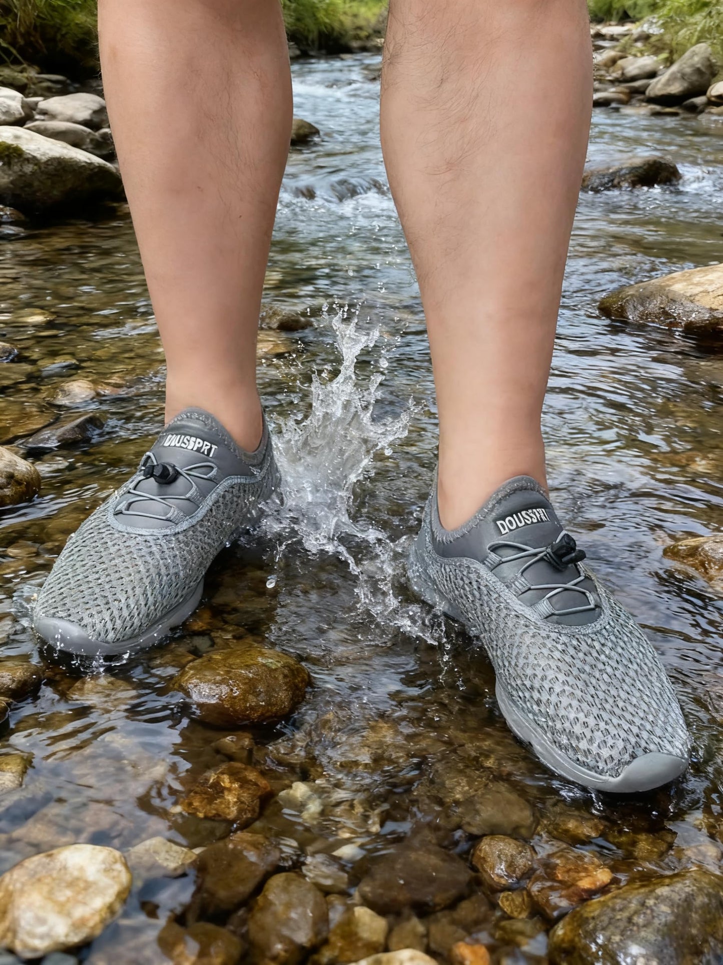 DOUSSPRT Men's Water Shoes Quick Dry for Beach Swim Pool Fishing