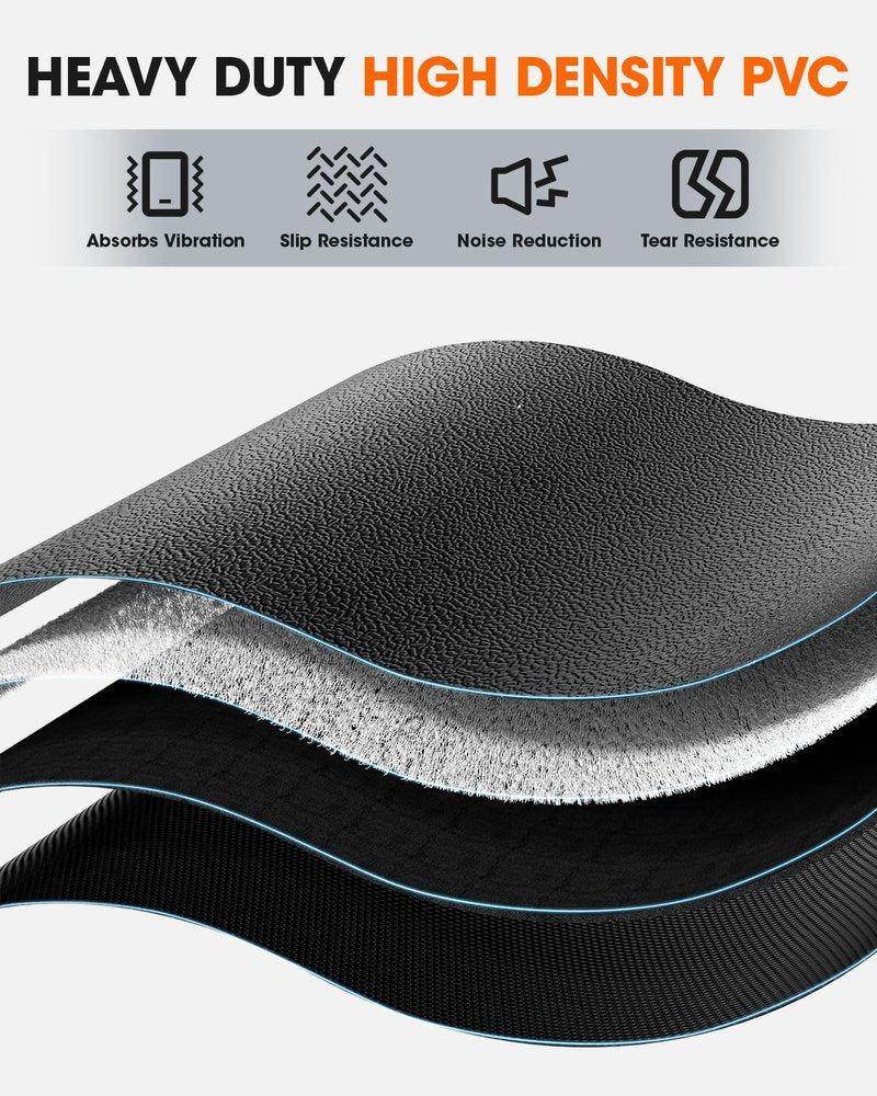 Stepwaver Walking Pad Mat for Carpet Floor, 68"x24", Treamill Mat for Hardwood Floors, High Density, 1/4 Thickness, Folable, Floor Protection Mats for Bike, Elliptical, Treadmill