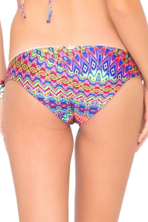 Luli Fama Women's Free Love Reversible Seamless Full Bikini Bottom, Multi, X-Large