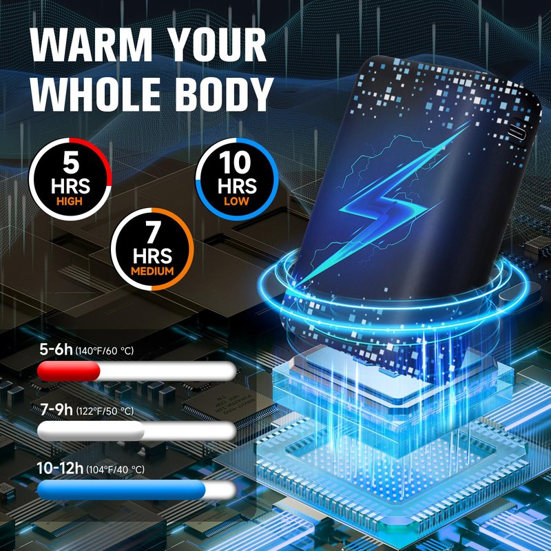 yeyeeyyee Heated Vest for Men with Battery Pack Included, Exclusive 10 Heating Zones Heated Vest, Lightweight Rechargeable, Perfect for Outdoor Activities Black L