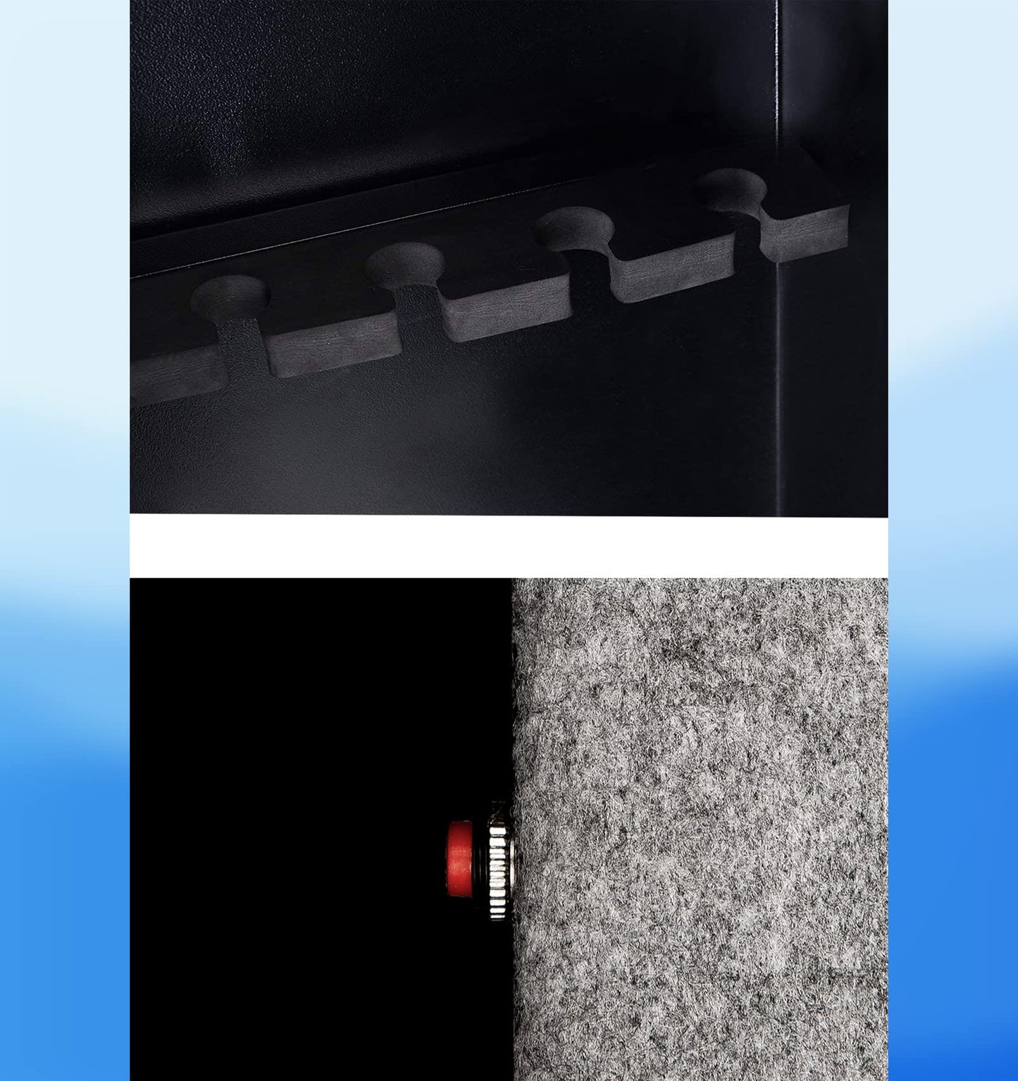 Quicktec Biometric/Fingerprint Larger and Deeper Rifle Safe, New and Improved Rifle Gun Safe for 5-6 Rifles and Shotguns for Home, Quick Access Gun Cabinet (w or w/o Scope) Silent Mode