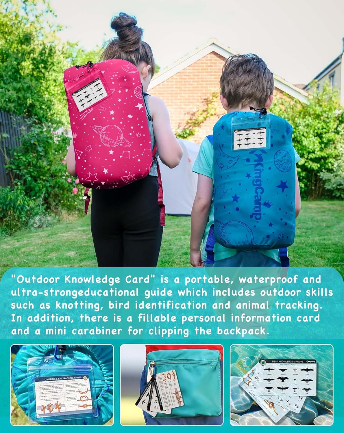 KingCamp Kids Sleeping Bag - Lightweight Waterproof Flannel for Cold Weather | Fits Ages 10-12, 4'7"-5'5" Tall