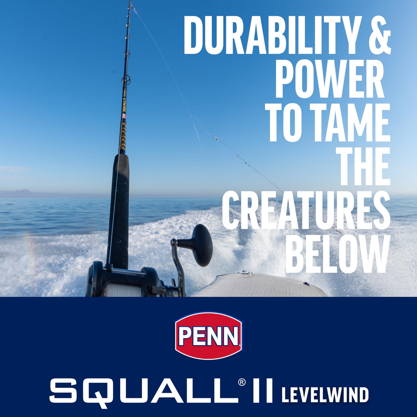 Penn Squall II Level Wind Conventional Fishing Reel, Black Gold, 20