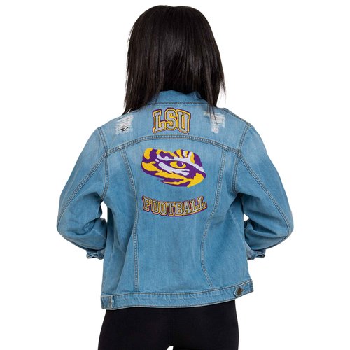 FOCO LSU Tigers NCAA Womens Denim Days Jacket - S