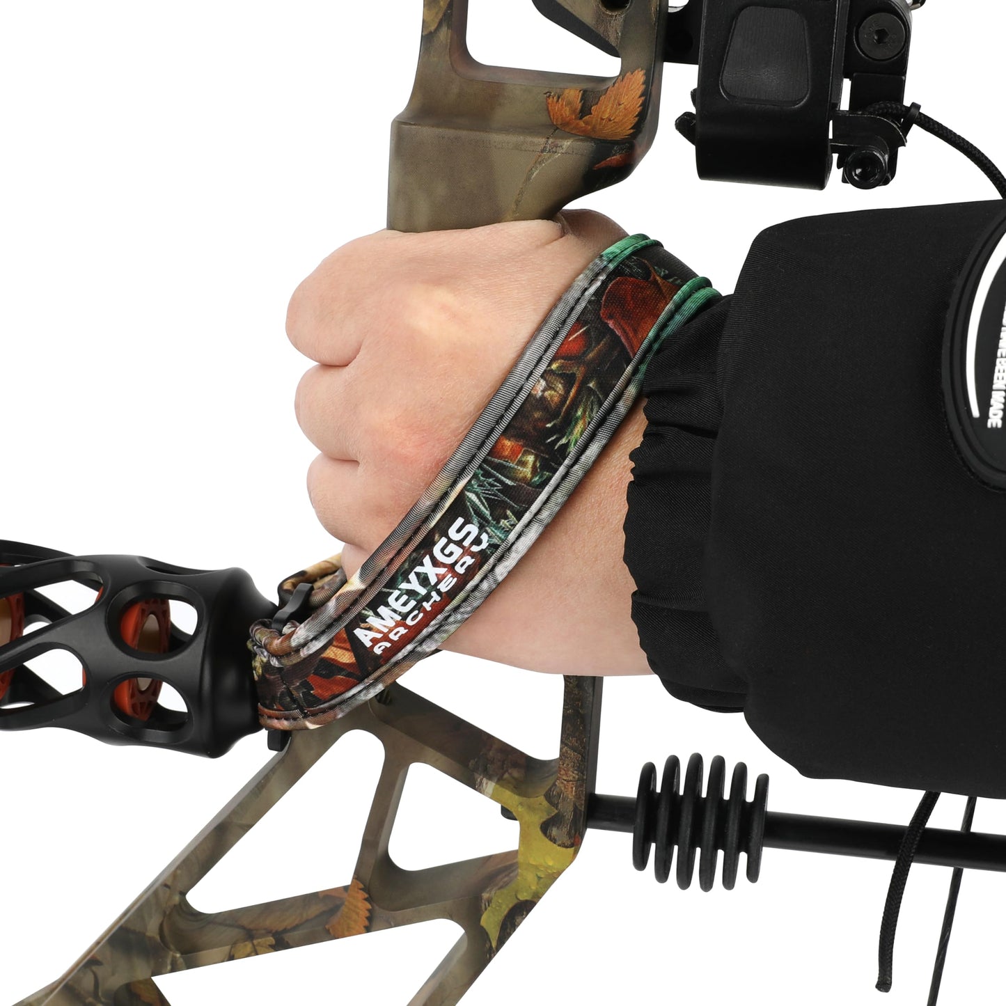 ZSHJGJR Archery Neoprene Bow Wrsit Sling Black/Camo (Black)