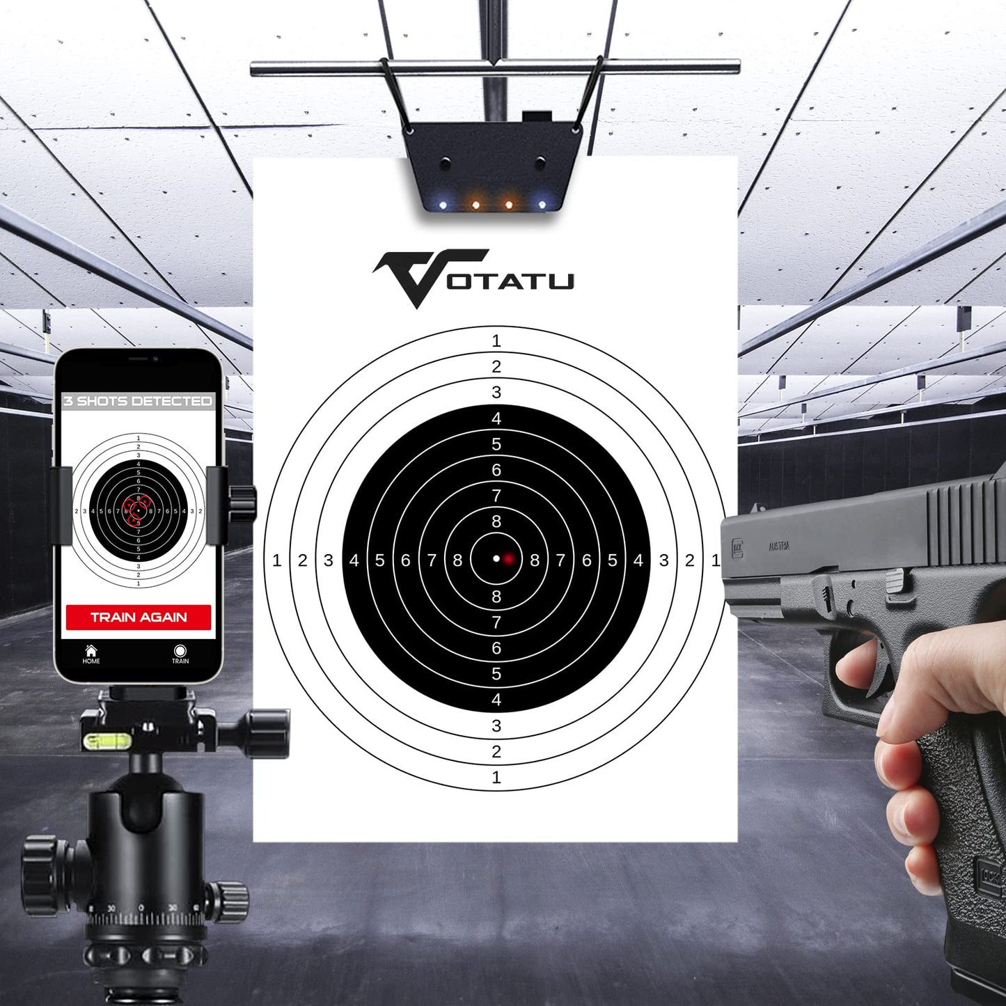 VOTATU 40 S&W Laser Training Cartridge, 40S&W Training Laser with Built-in Snap Caps for Dry Fire Training, Extra O-Rings and Button Caps Included