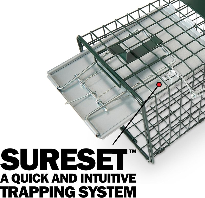 Humane Way Live Animal Trap - 24 Inch Safe Trap for Cats, Squirrels, Rabbits & Rodents | Easy No Assembly