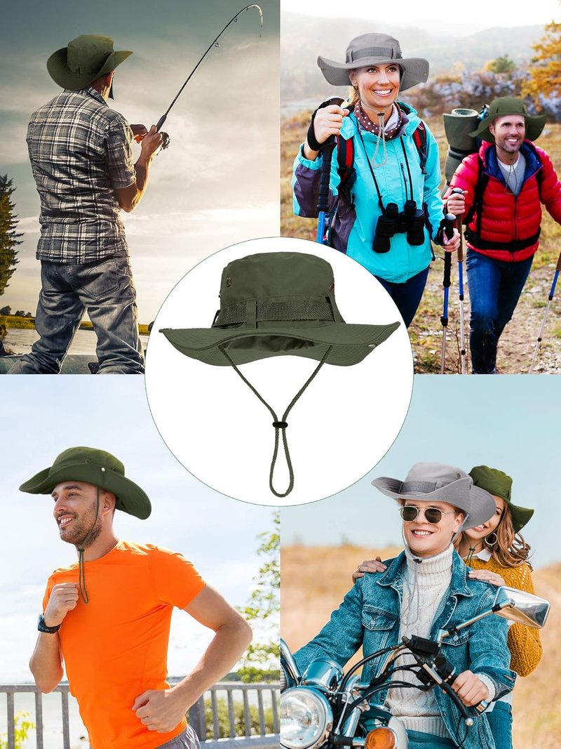 Foldable Safari Sun Hat for Men & Women - UV Protection UPF 50+ Boonie Bucket Cap | Ideal for Hiking & Beach