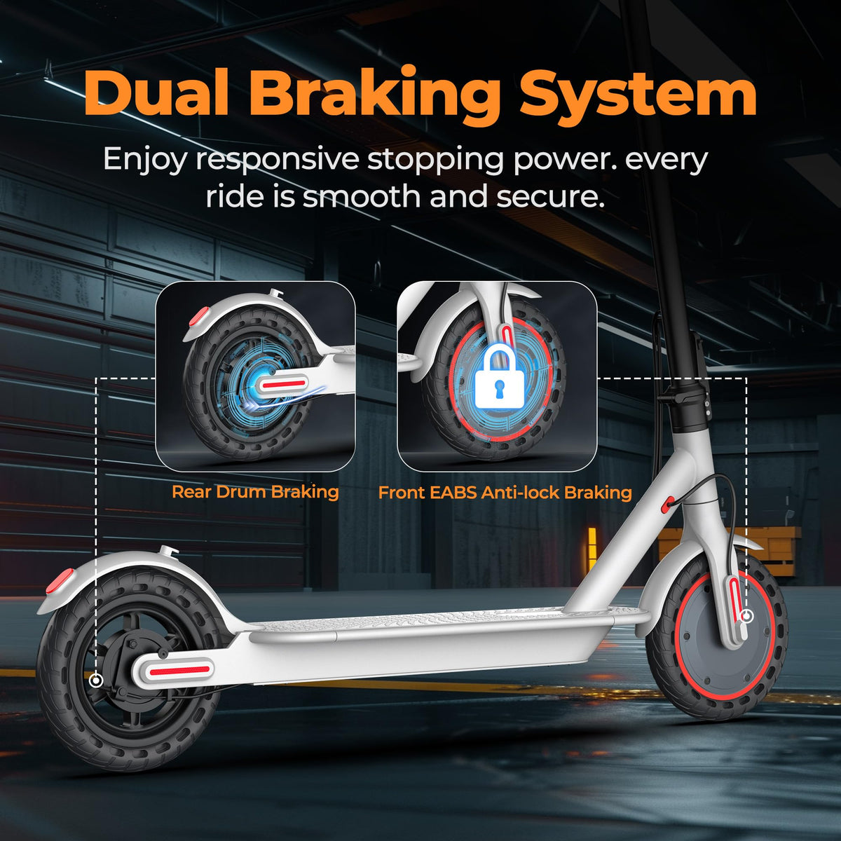 MAXSHOT Electric Scooter for Adults, 8.5/10/14" Tires, 19/22Mph, 350W/500W Motor, 21-28 Miles Range, Folding E-Scooter with Dual Suspension,APP Contro
