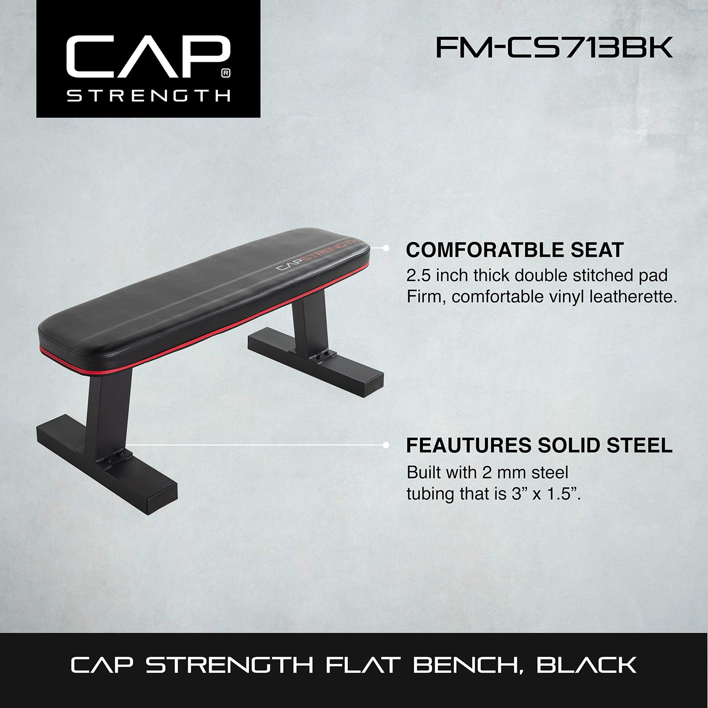 CAP Barbell Flat Utility Bench, Black