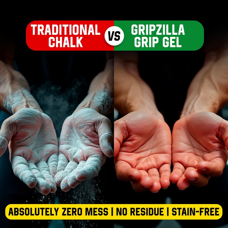 GRIPZILLA Liquid Chalk Kit Gym Chalk for Weight Lifting, Rock Climbing, Pole Grip, Bouldering, Powerlifting, Ball, Gymnastics, Sports, and Workout - Package May Vary (Clear Liquid Gel (50+50+100ml))