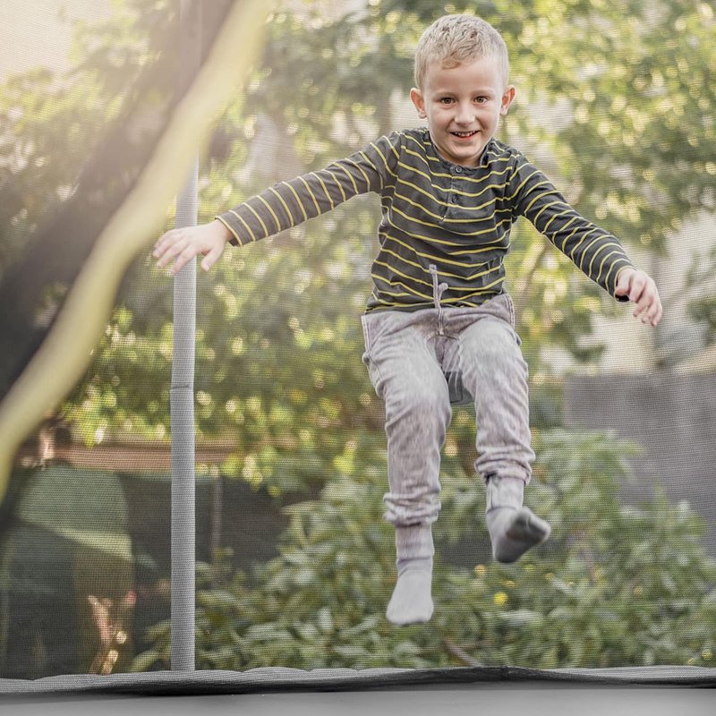 Trampoline Safety Net - Adjustable Weather-Resistant Replacement Enclosure | Fits 8-16 Ft Models, Double-Headed Zipper