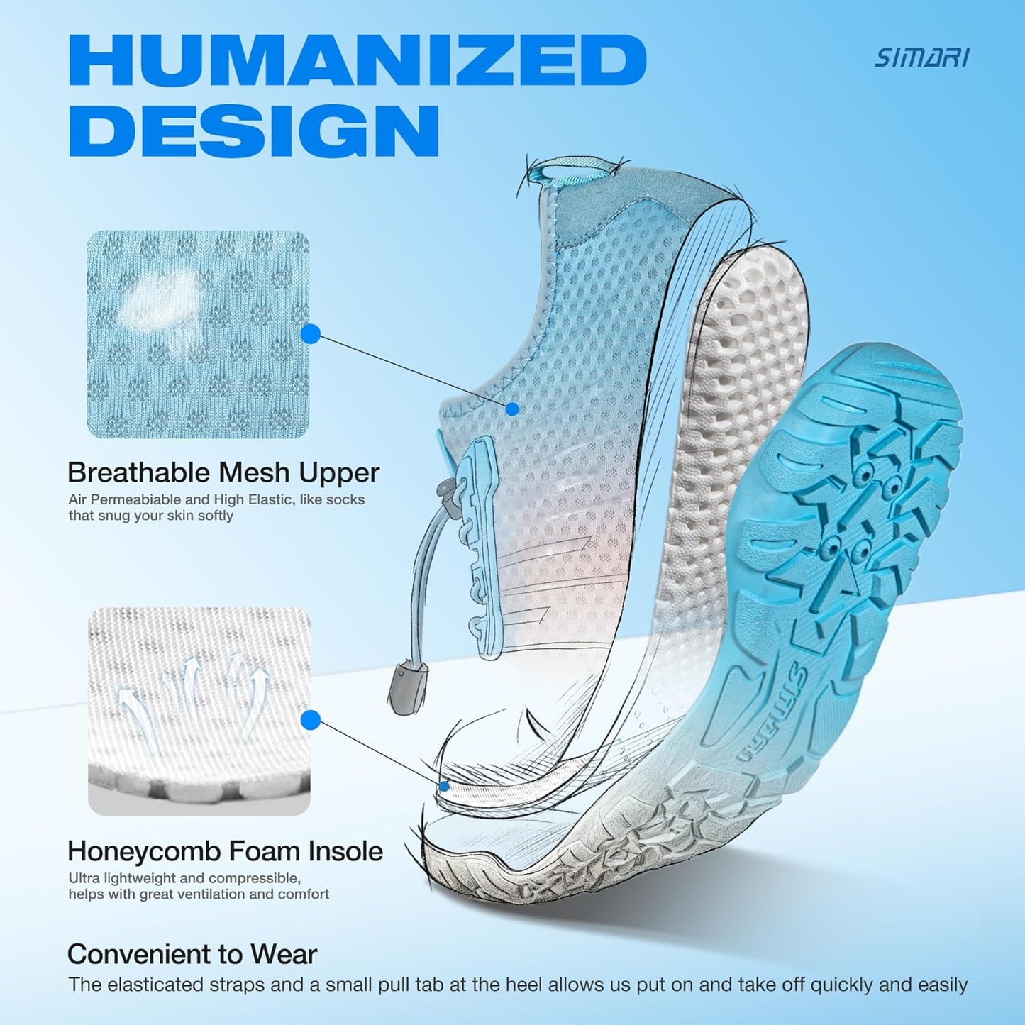 Water Shoes - Barefoot Quick-Dry Aqua Socks for Men & Women | Lightweight Non-Slip Swim Shoes for Surfing, Beach Sports, Kayaking