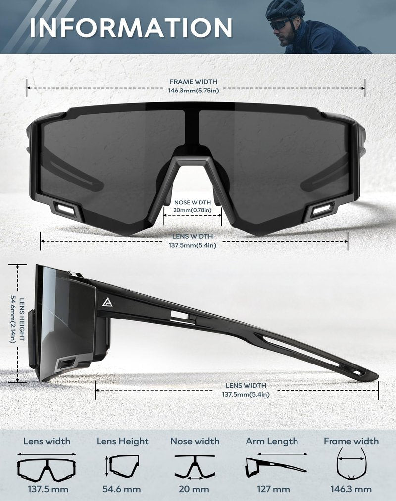 KALIYADI Sports Sunglasses-Men Polarized-Mens-Sunglasses Women: Running Sun Glasses with UV400 for Fishing Cycling