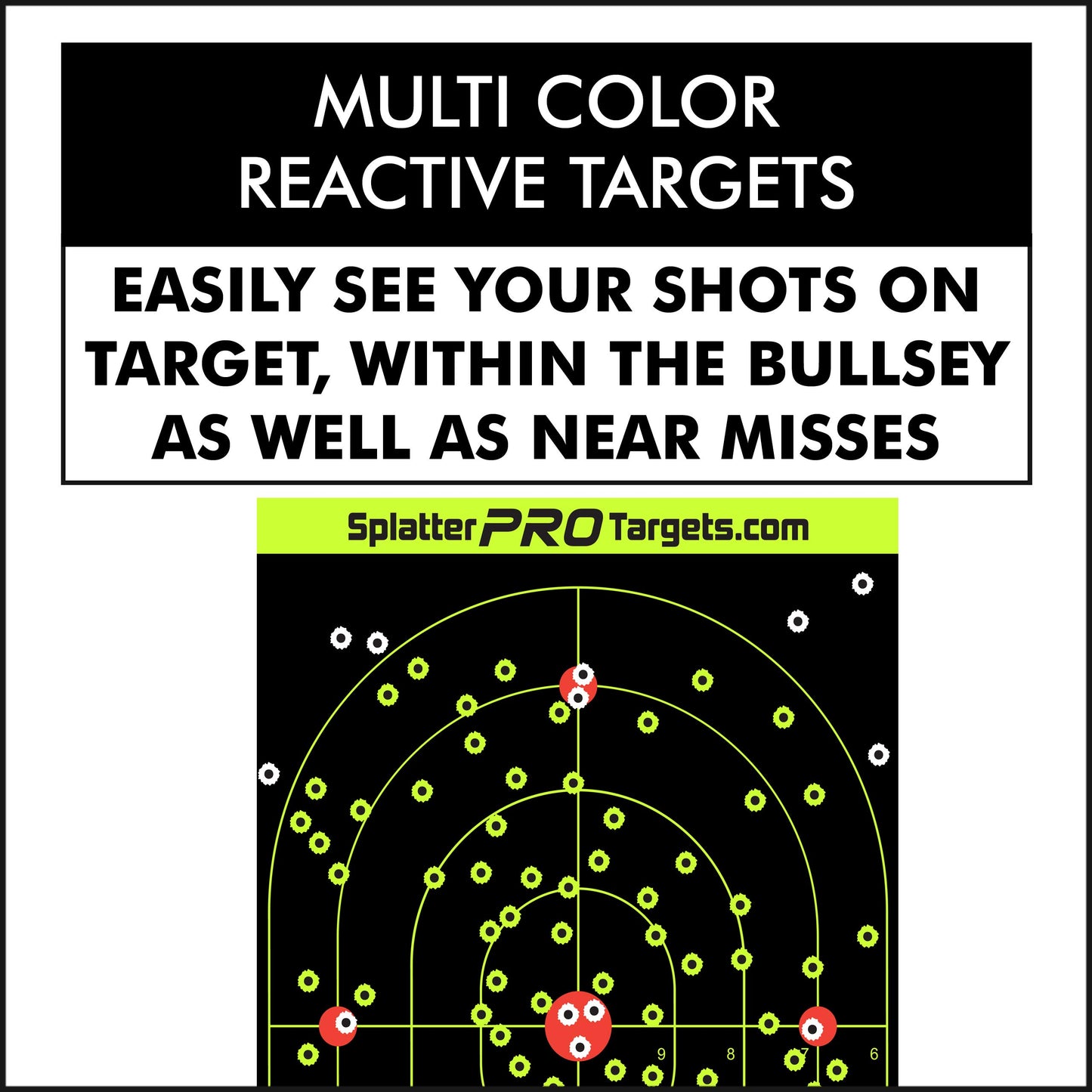 12x18 Splatter Targets. Shots Burst with a Bright Splatter Upon Impact. Instantly See Your Shots. (10)