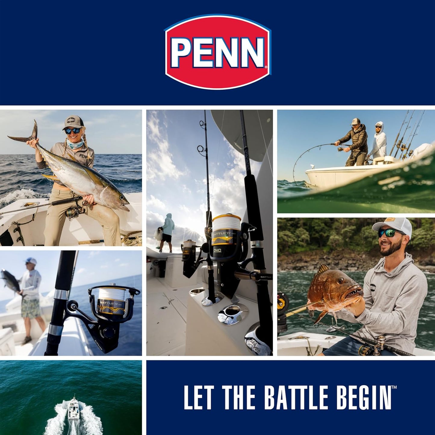 Penn Battle IV Spinning Fishing Reel - Durable Lightweight Design for Smooth Casting
