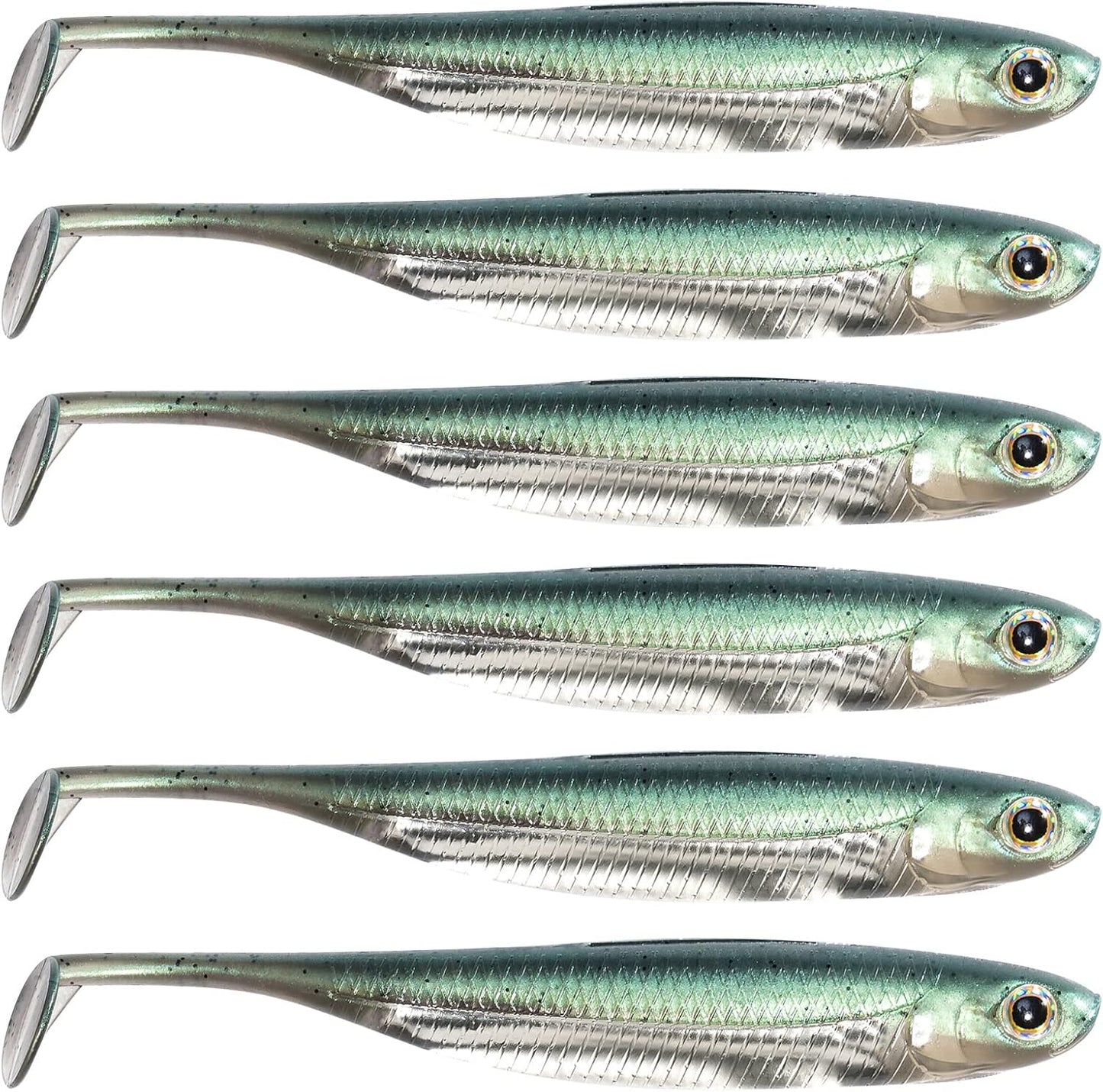 Dr.Fish Paddle Tail Swimbaits - Soft Fishing Lures for Bass | 2.75-4.75 Inch Freshwater & Saltwater Baits