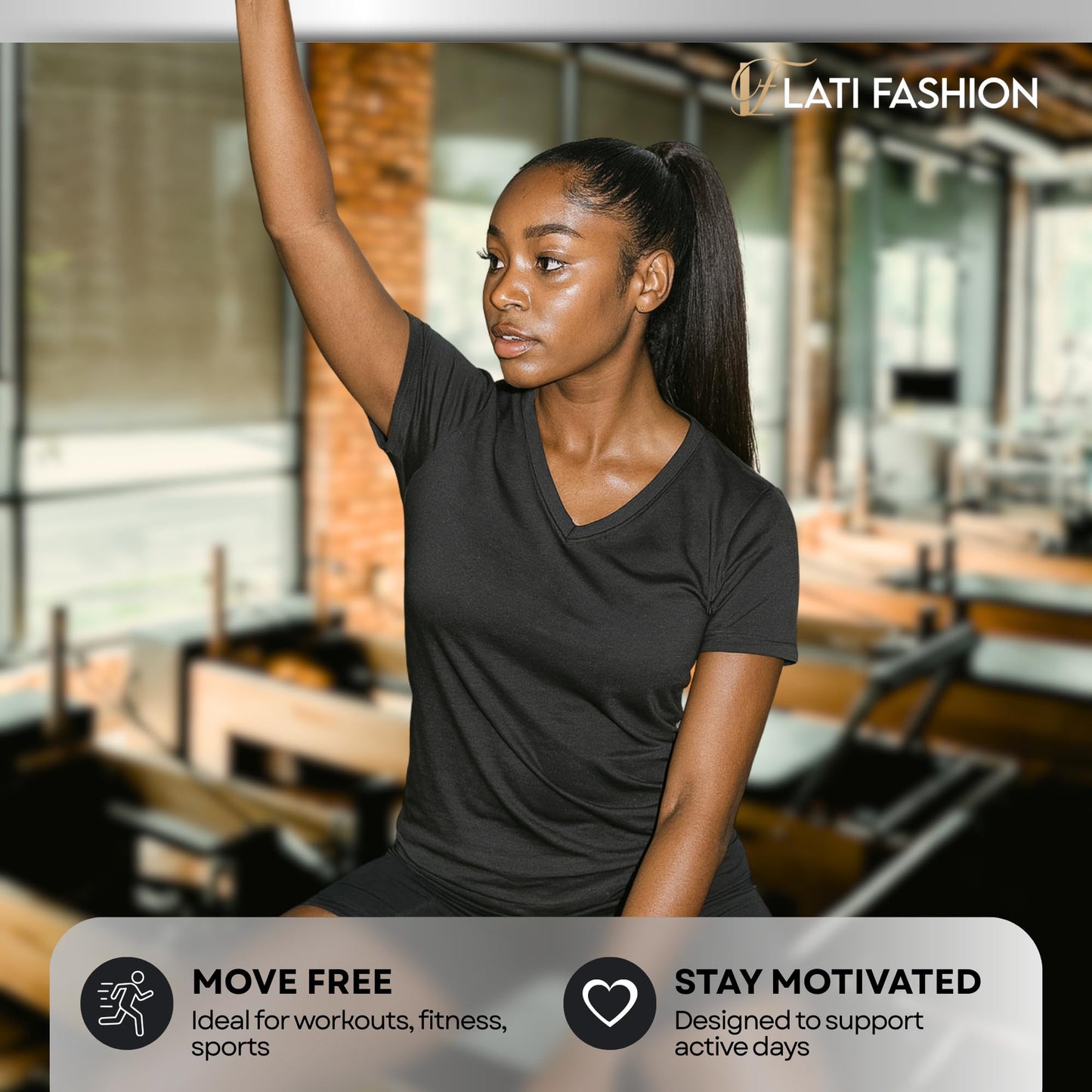 Lati Fashion 5 Pack Dry Fit Shirts for Women Workout Tops Short Sleeve V Neck Womens T Shirts for Yoga Running Pilates S-3X (US, Alpha, X-Large, Regular, Regular, Set3)