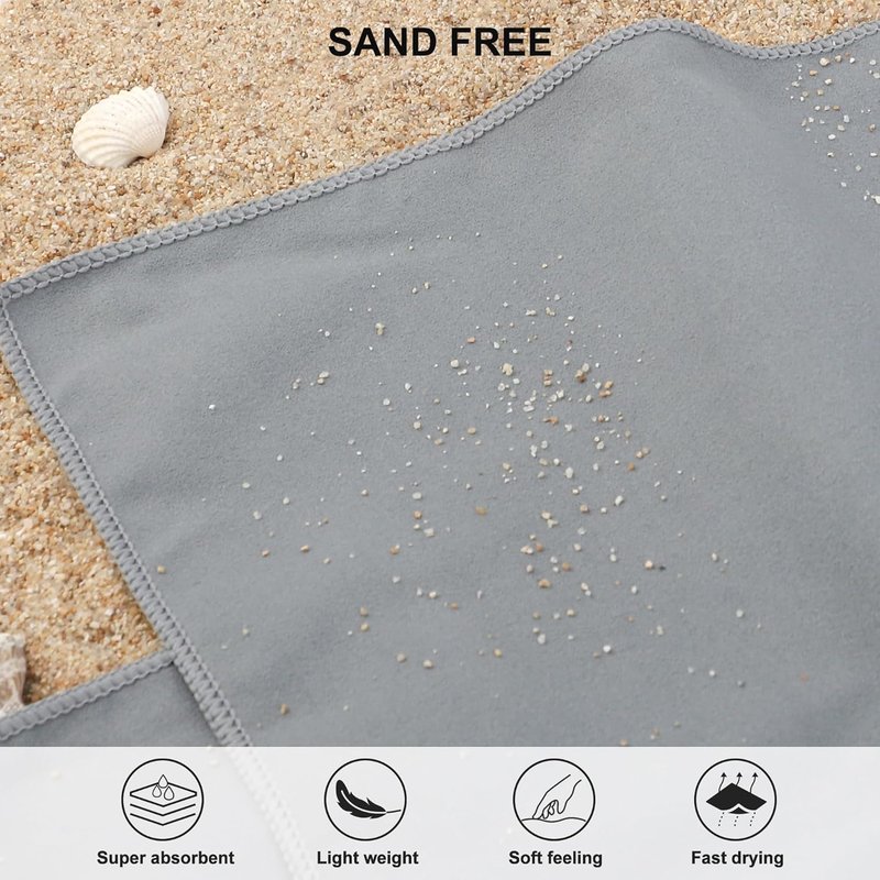 Microfiber Travel Towel - Quick Dry, Super Absorbent & Lightweight | Ideal for Gym, Camping & Beach
