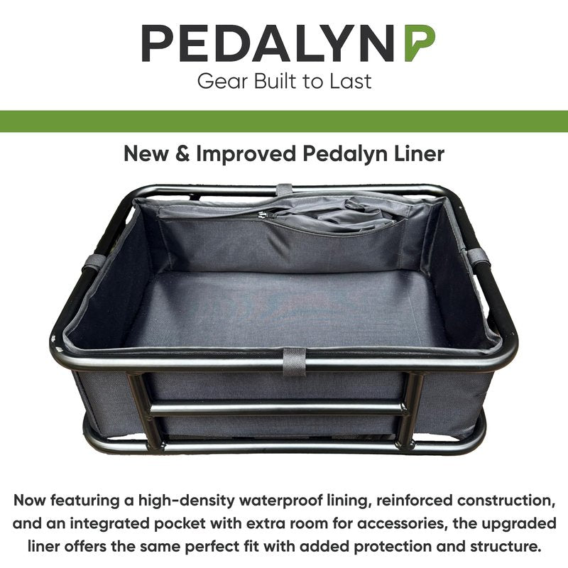 Pedalyn Rear Cargo Rack for E-Bikes – Universal Bicycle Rack with Cargo Net, Rain Cover, and Tool-Free Mounting
