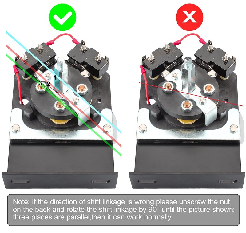 Dewkake EZGO Forward and Reverse Switch Assembly, Fits 1994-UP EZGO TXT Electric Golf Carts, OEM #70578-G01