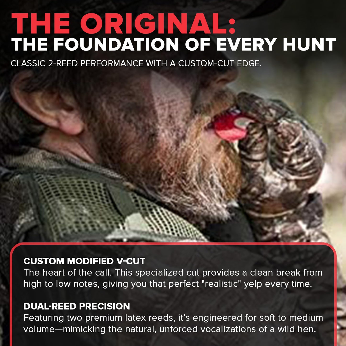 Strut Commander Turkey Mouth Call | Must Have Hunting Accessory | Turkey Hunting Reed Realistic Sound Mouth Call, Original