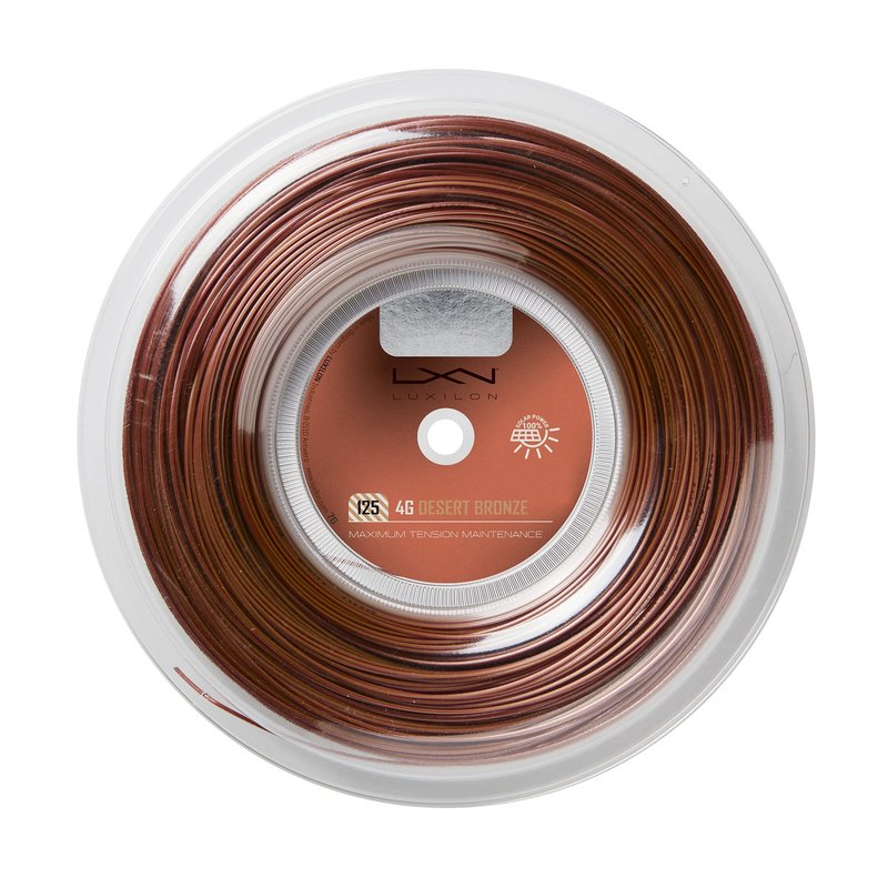 Luxilon 4G 125 Tennis String - 200m Reel, Desert Bronze