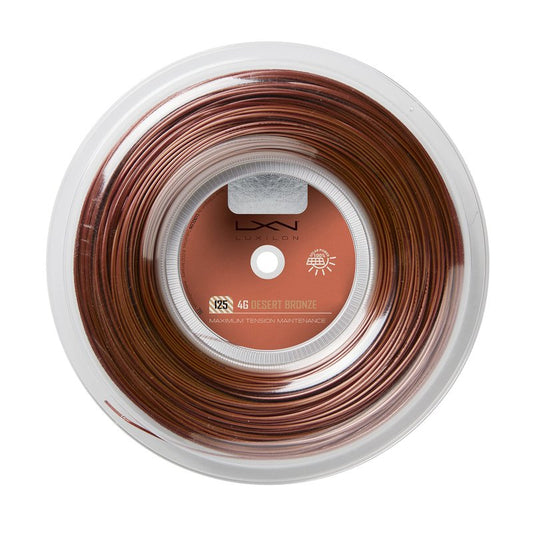 Luxilon 4G 125 Tennis String - 200m Reel, Desert Bronze