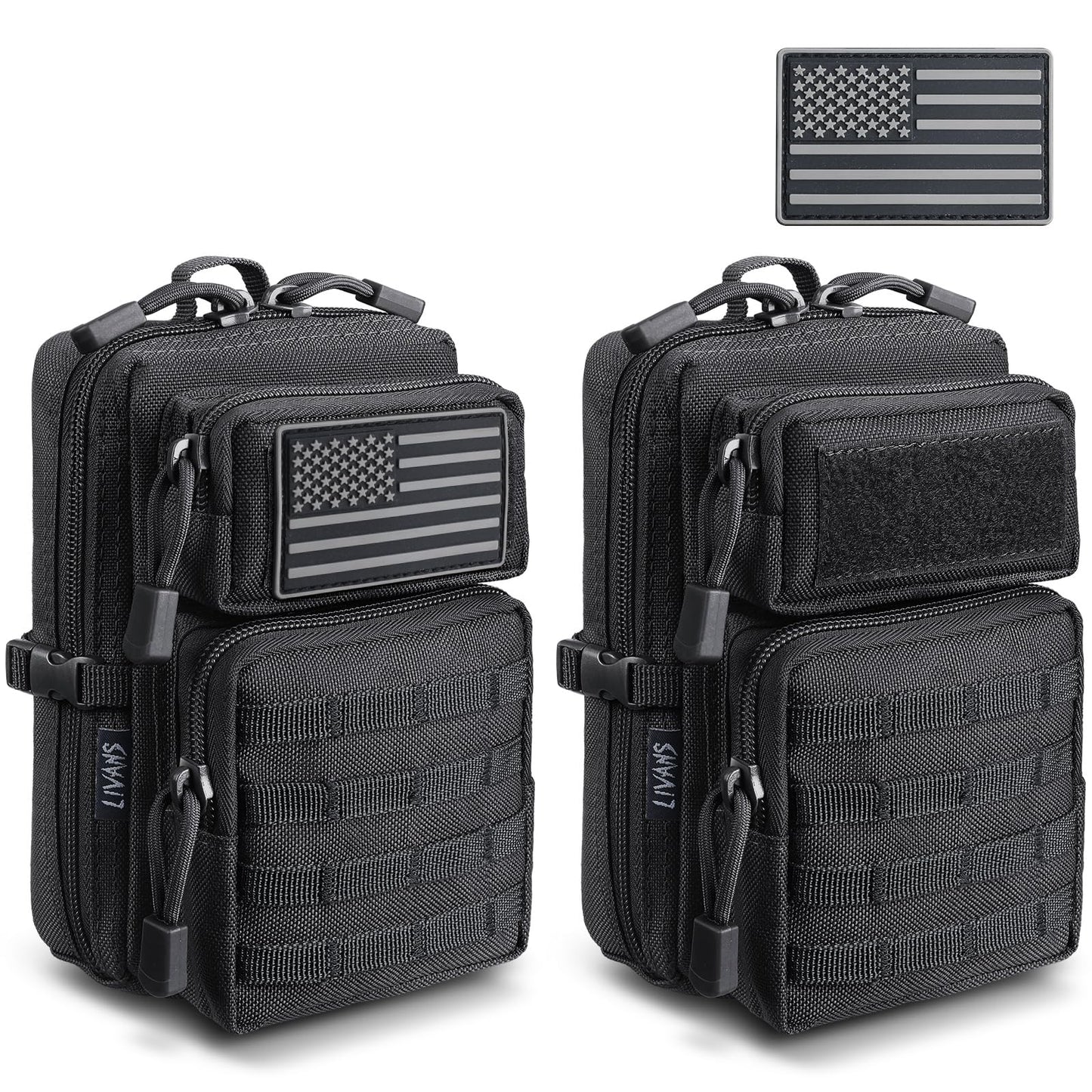 LIVANS EDC Pouch, Small Tool Bag for Molle Accessories & Tactical Belt
