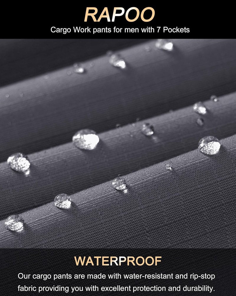 Men's Tactical Cargo Pants - Ripstop, Water Resistant, Breathable | 7 Pockets for Hiking