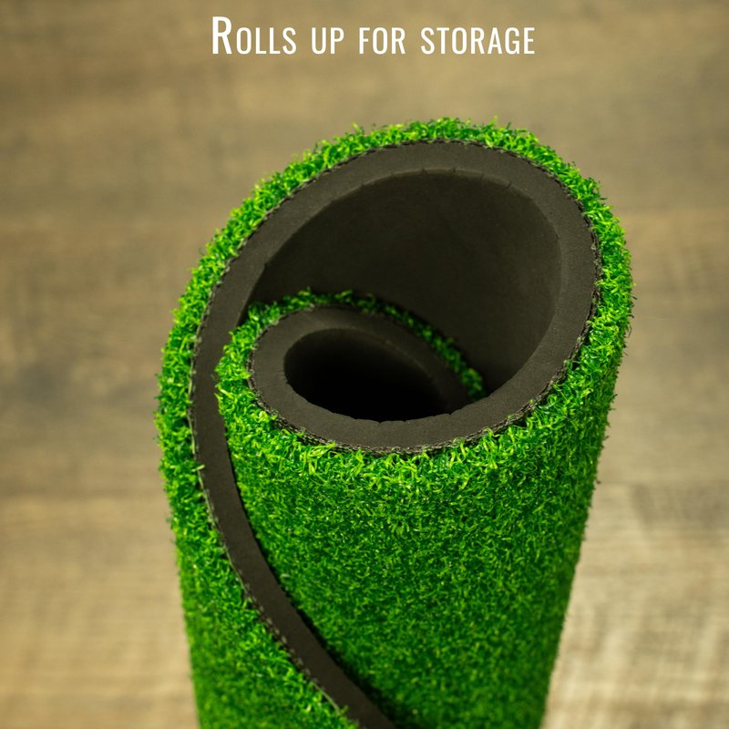 DeadeyeVR Golf Mat for Perfect VR Immersion - Hitting and Putting Grass Mat, Quest Club Attachment VR Accessory, 28" Diameter, 3/8" Thick, Easy Storage, Compatible with Deadeye Golf Club