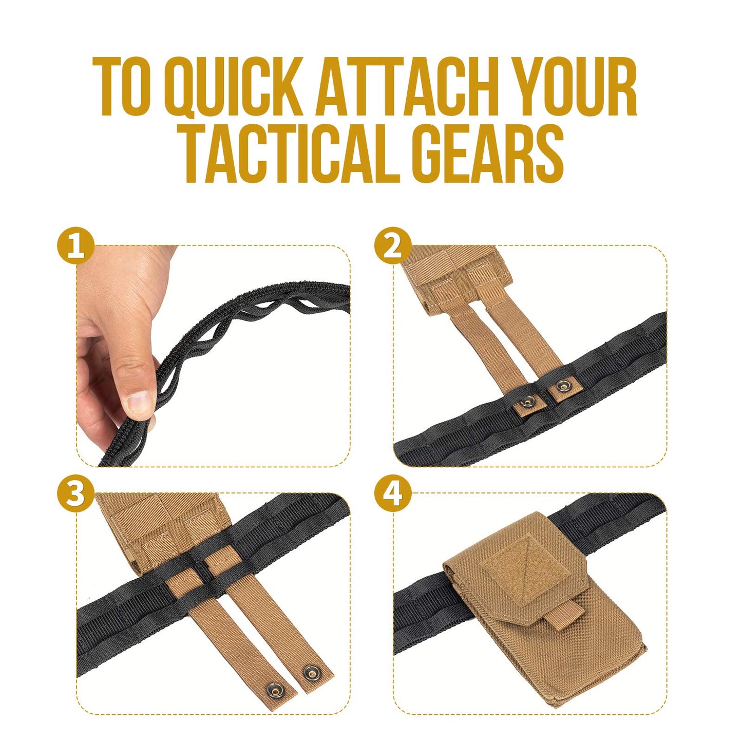 VISMIX Tactical Belt, Quick Release 1.75" MOLLE Battle Belt with Inner Belt and Anti-Slip Pad- Heavy Duty Battle Belts