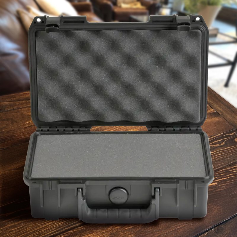 SKB iSeries 1006-3 Waterproof Compact Hard Case, Polypropylene Shell with Cubed Foam and Durable Latches for Travel Storage, Black