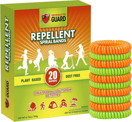 Deet-Free Mosquito Repellent Bracelets for Kids - 20 Pack | Outdoor Camping Essentials